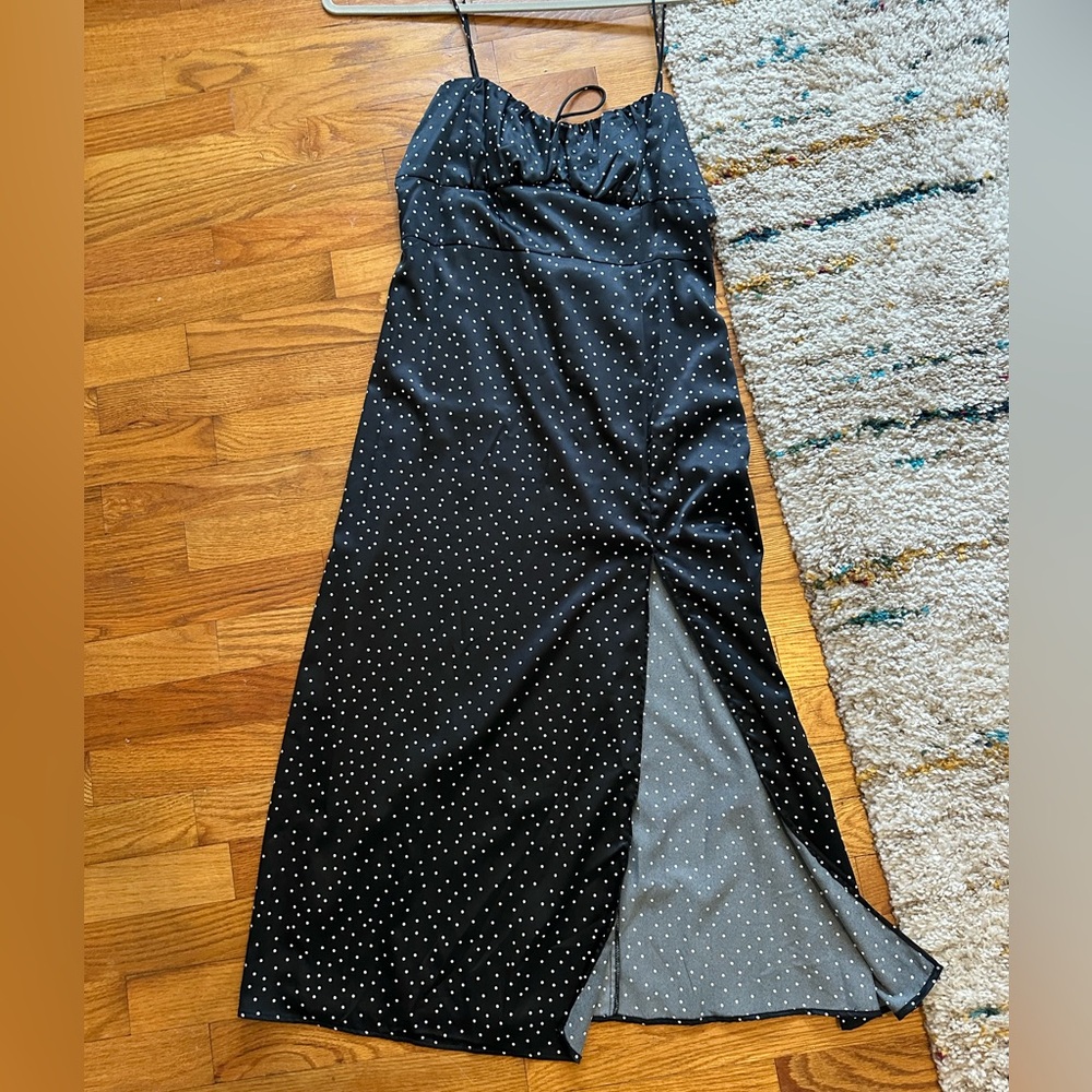 Zara polka dot dress with tie in back